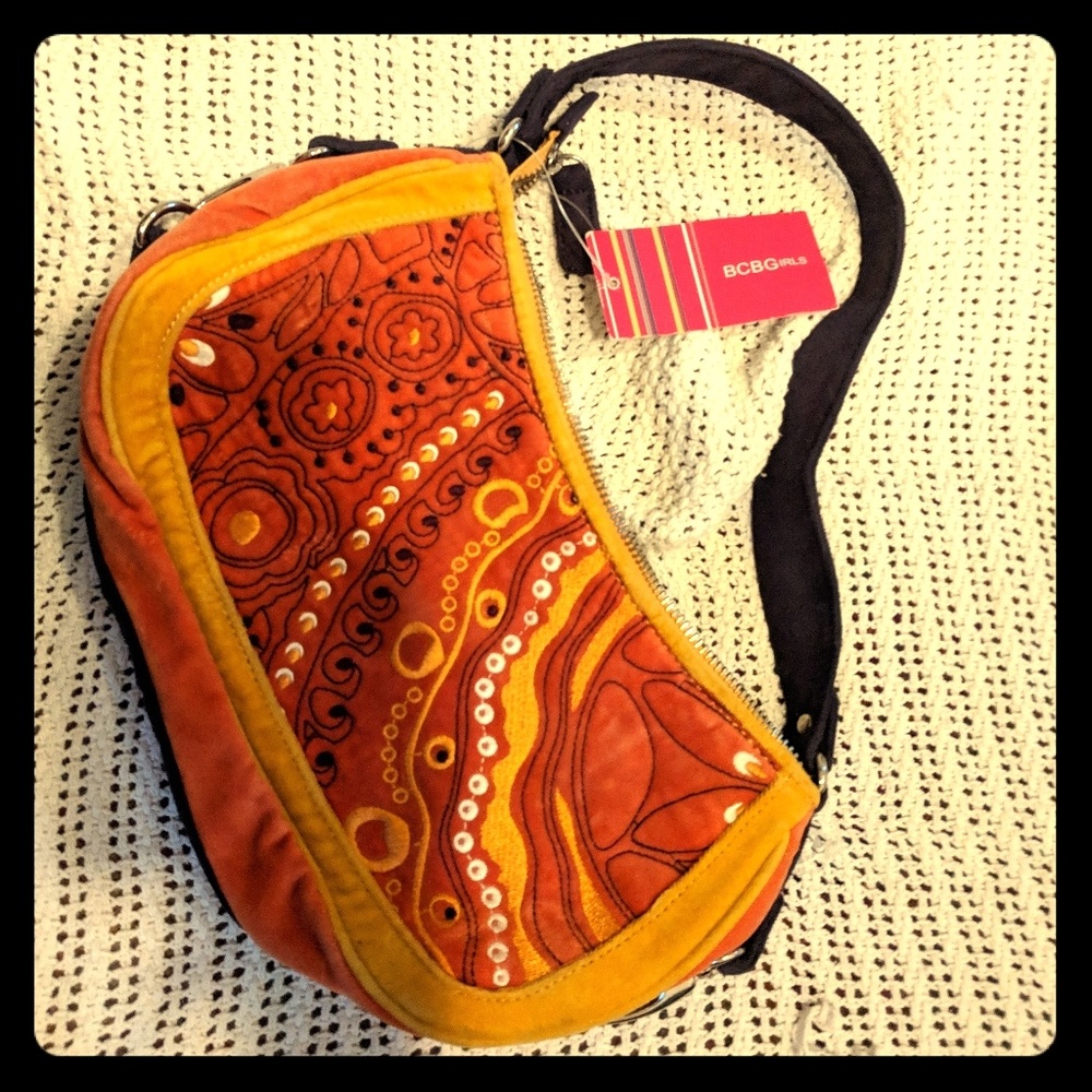 Velvet Rhapsody Burnt Orange Bohemian Purse